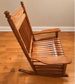 Solid Wood Double Rocking Chair Bench
