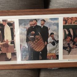 Norman Rockwell Baseball Wall art Approximately 38 X 14 Inches