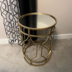 Side Table Gold Mirror 