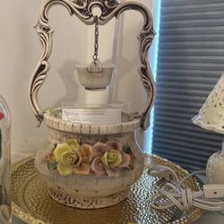 Vintage capodimonte wishing well