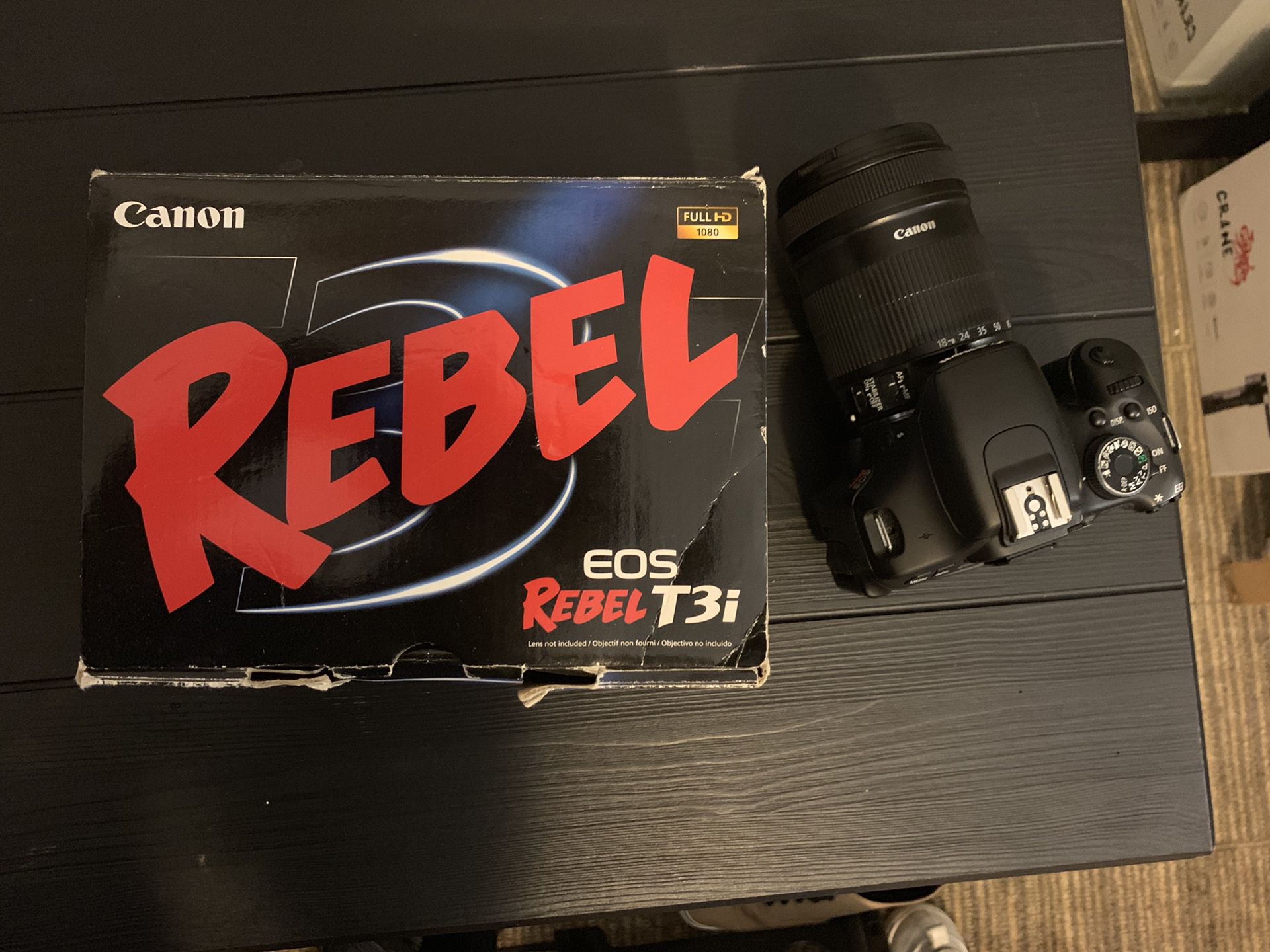 Canon Rebel t3i dslr camera