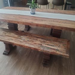 7ft Furniture Row Custom Made Dining Table With Benches