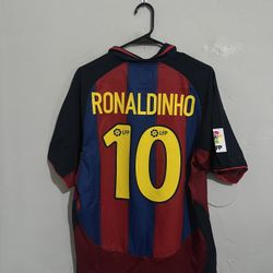 FC Barcelona 2003-04 Home Ronaldinho Jersey (Medium Large XL 2X)