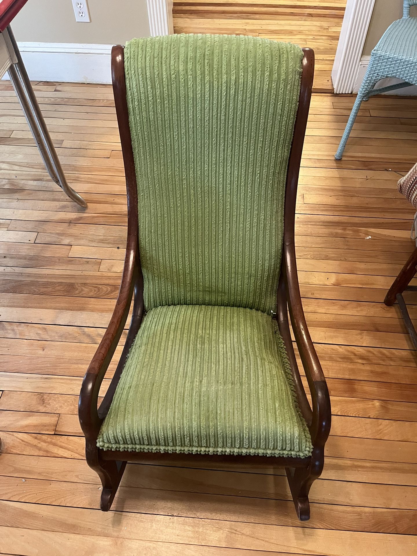 Green Antique Low Covered Chair
