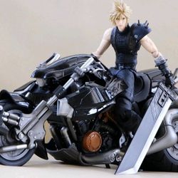 Final Fantasy VII Remake Play Arts Kai Cloud Strife Hardy Daytona Figure New FF7