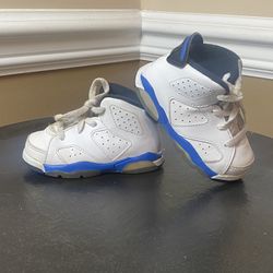 Nike Air Jordan Retro IV 6 Toddler Kid (TD) Size 6C White/Blue 384667-107