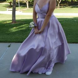 Purple Silk Dress