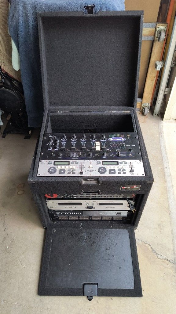 DJ Karaoke System w/ Numark, American DJ, Crown Power Amp & Odyssey Hard Travel Rack Mount Case For Sale!!!