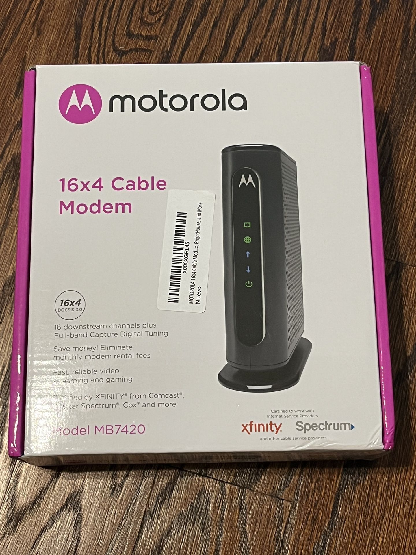 MOTOROLA Modem, Model MB7420 (orig $98.80+tax)