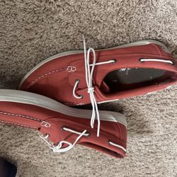 Men’s Burnt Orange Canvas Timberland Boat Shoe