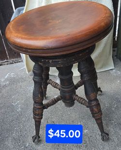 Antique Victorian piano stool