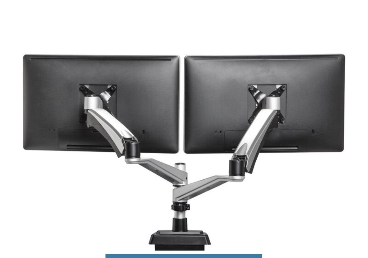 NEW VARIDESK VARI DUAL ARM MONITOR COMPUTER MONITOR