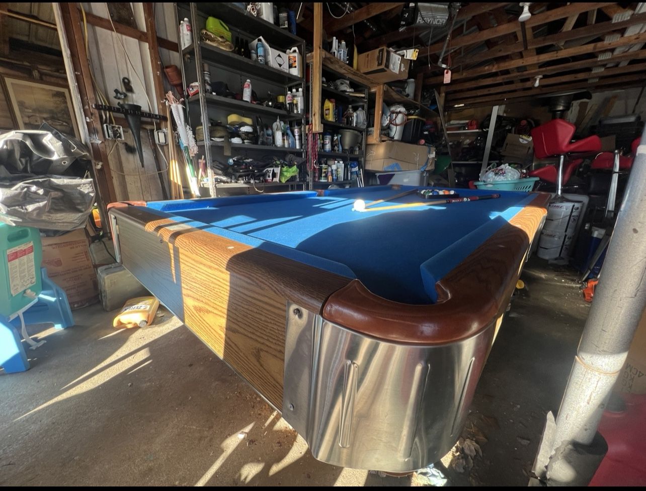 4x8 Blue Pool Table 