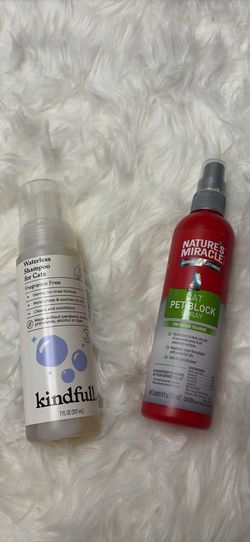 Cat products: waterless shampoo/ pet block spray