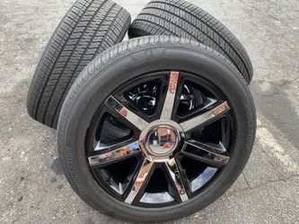 SET OF WHEELS AND TIRES 22”