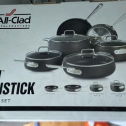 All Clad HA1 Hard Anodized Nonstick 10 Piece Cookware Set