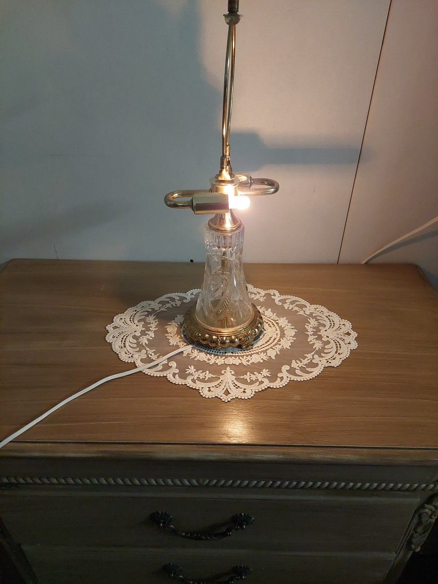 Small Crystal Table Lamp 