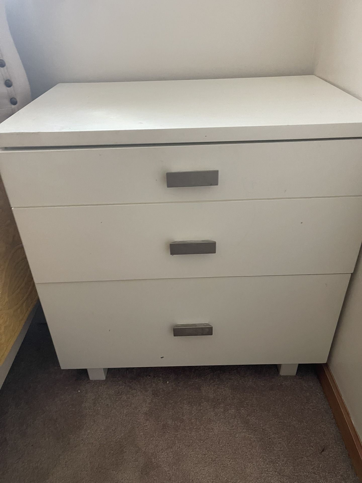 Two White Nightstands