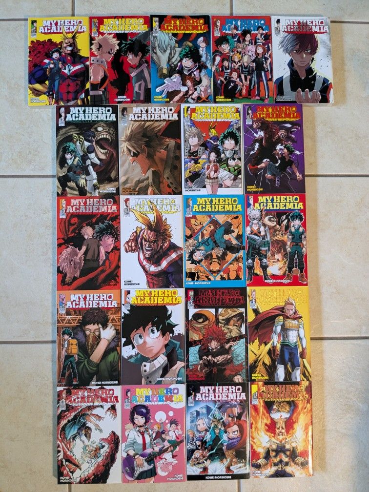 My Hero Academia Manga Lot Vol 1 - 21 + Free Copy Of MHA SMASH!!