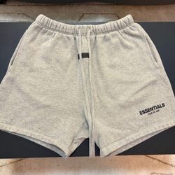 🔥 Fear of God Essentials Light Oatmeal Shorts Brand New | 100% Authentic Size Available: Large