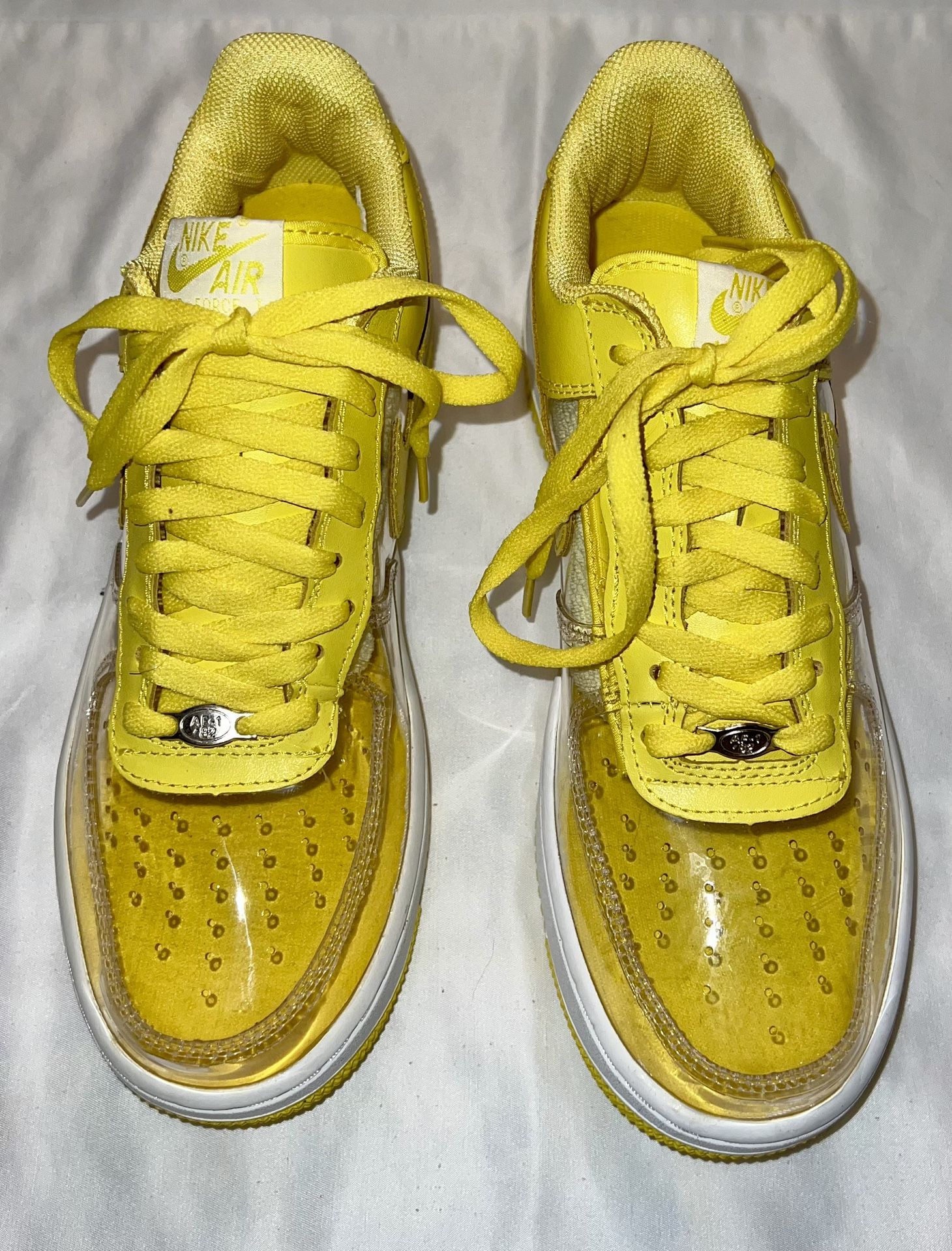 Nike Clear Toe Yellow Air Force 1AF1 Invisible for Sale in Quartz 