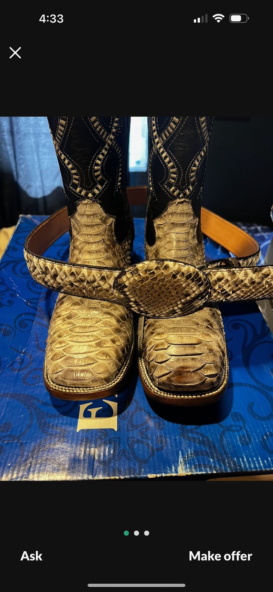 Men’s Boots And Belt 