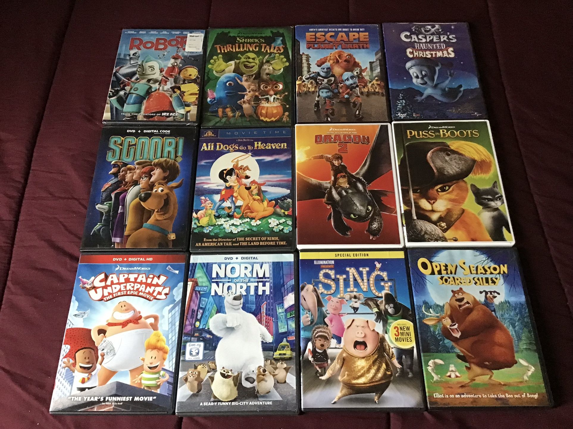 $2 Kids DVDs Disney Dreamworks