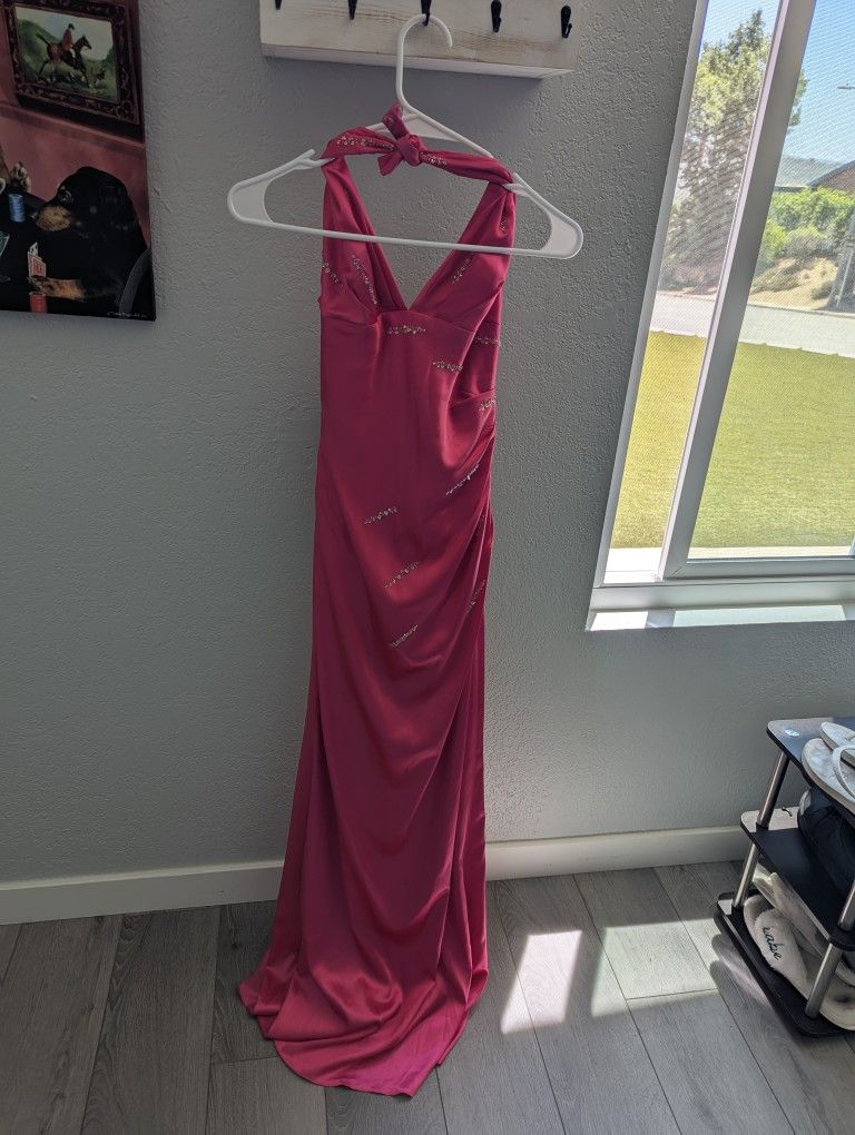 Beautiful Hot Pink Size 8 Prom Dress