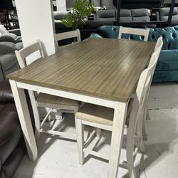 Counter height Dining Table 6 Chairs 