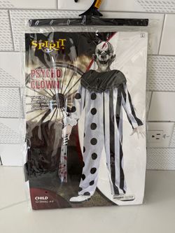 Spirit Psycho Clown Child Halloween Costume Small