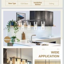 EMAK LIGHTING Modern For Kitchen Island 