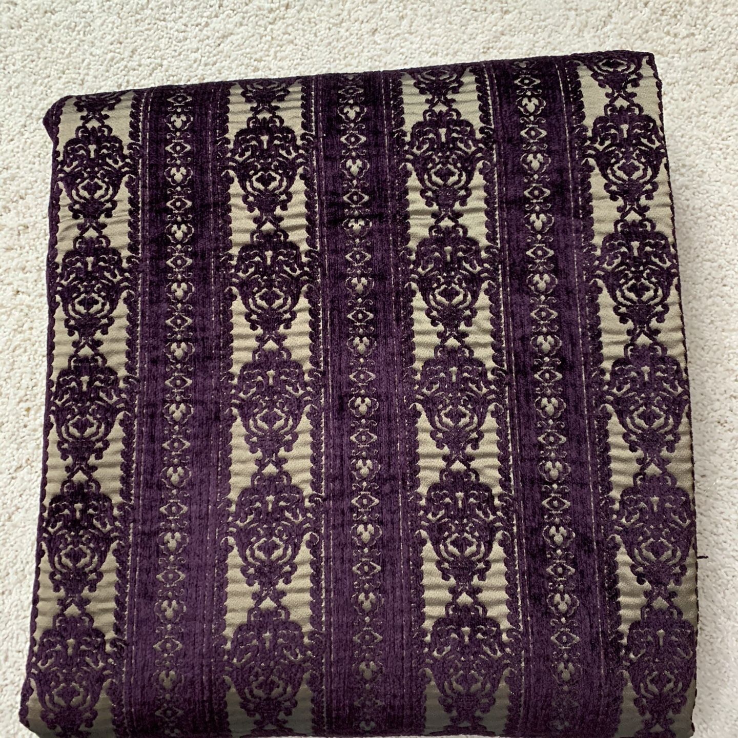 Purple And Gold Chenille Upholstery Fabric 5 Yards
