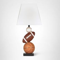 24" Baseball & Football Athletic Table Lamp