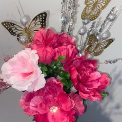 Mothers Day Artificial Flowers With Potpourri 