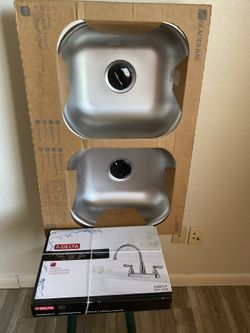 Stainless Steel Sink And Kitchen Faucet