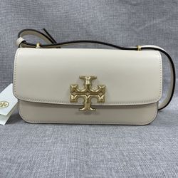 Tory Burch Small Eleanor Rectangular  Bag Cream