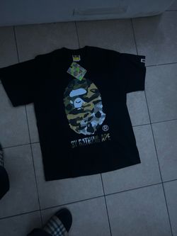 BAPE Black Camo Ape Head Tee
