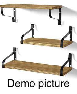 Love-KANKEI Floating Shelves Wall Mounted Set of 3
