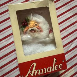 New vintage Santa felt annalee Anna Lee ornament Christmas figurine home decor 