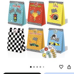 Party Gift Bags 24 Pcs New Race Cars Theme