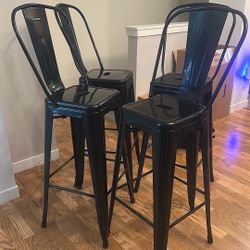 30 inch Black Barstools