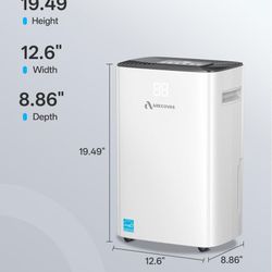 52 Pint Dehumidifier 4500 Sq Ft w/ Drain Hose Energy Star 2025