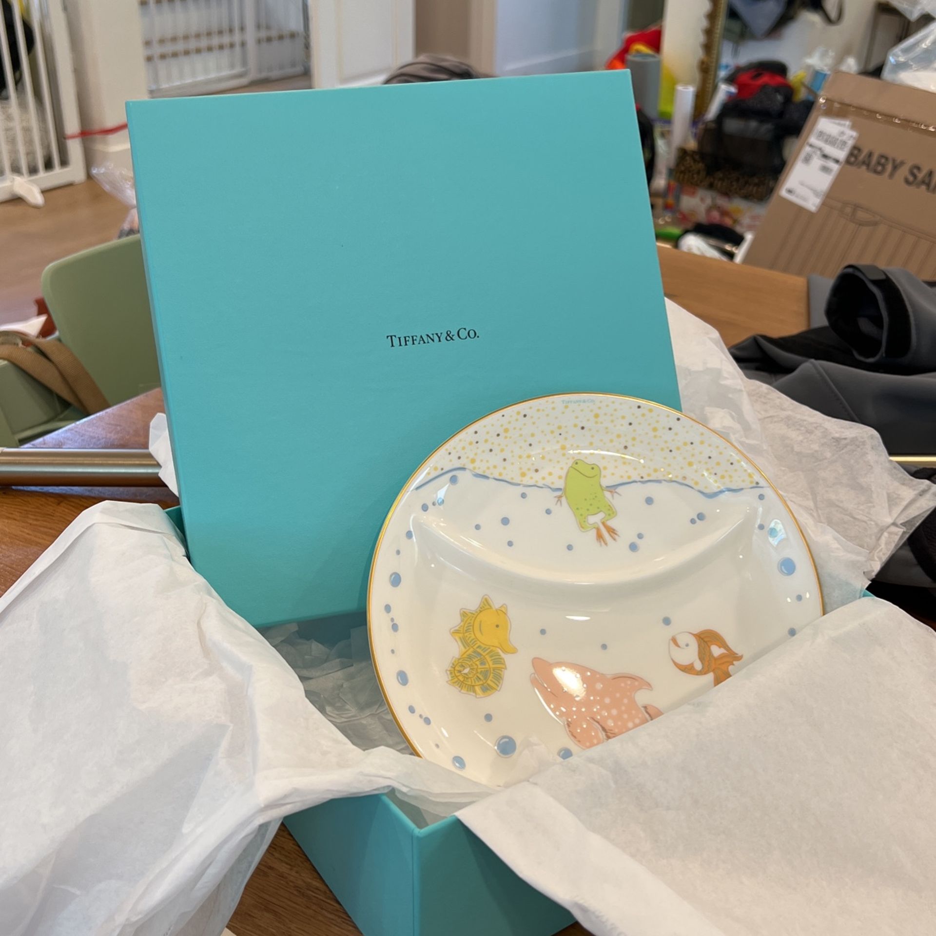 NEW Tiffany And Co Baby Plate Made In Japan With Gift Box