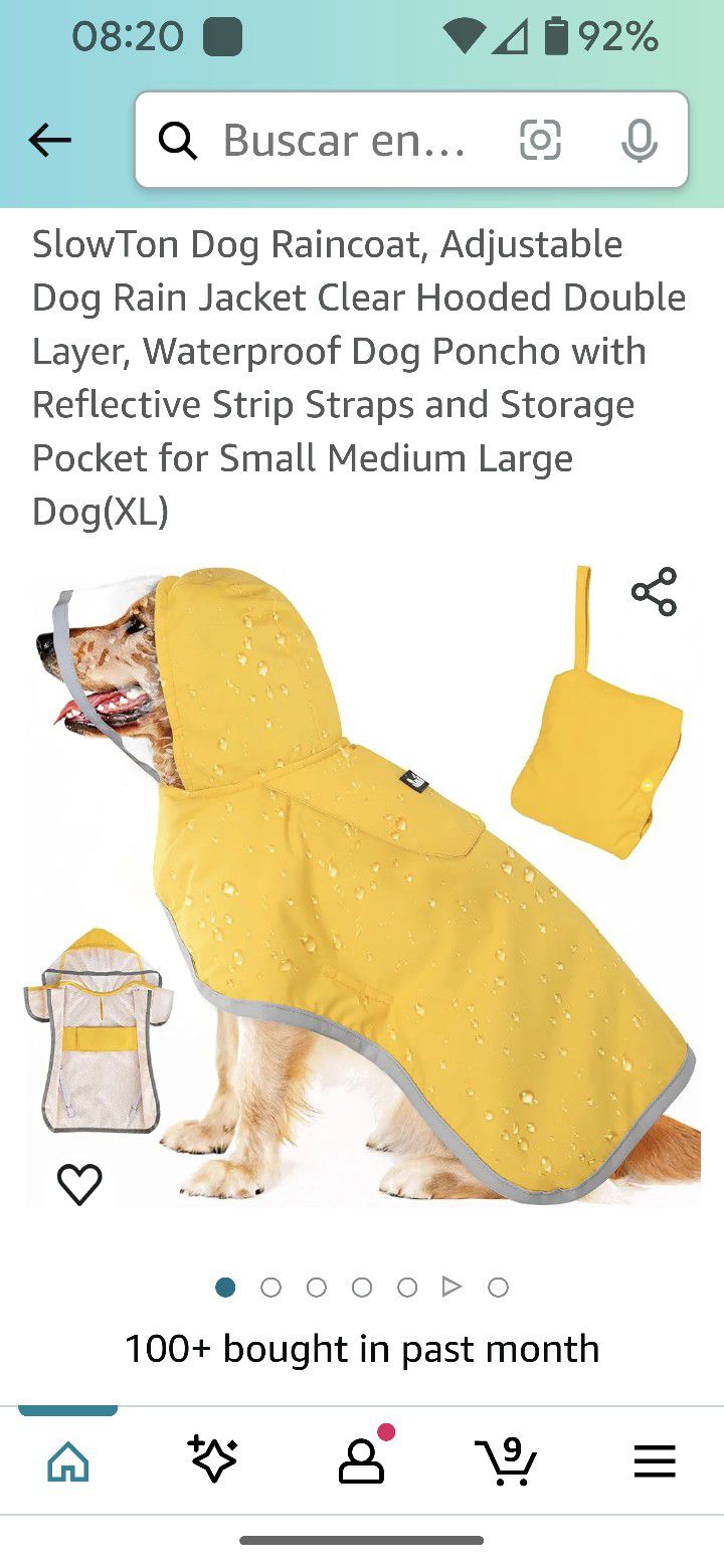Dog Raincoat Adjustable XL