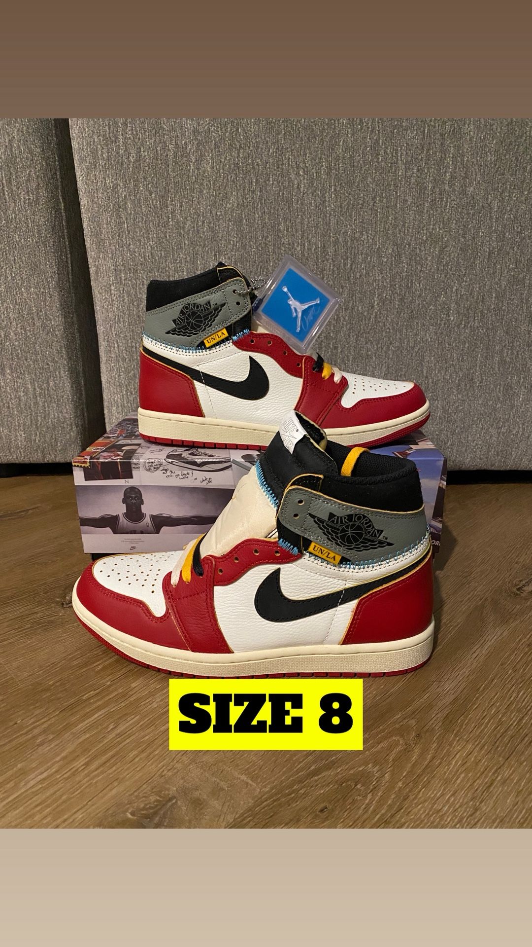 Nike Jordan 1 Retro High OG SP Union LA Chicago Shadow - size 8 HV8563-600