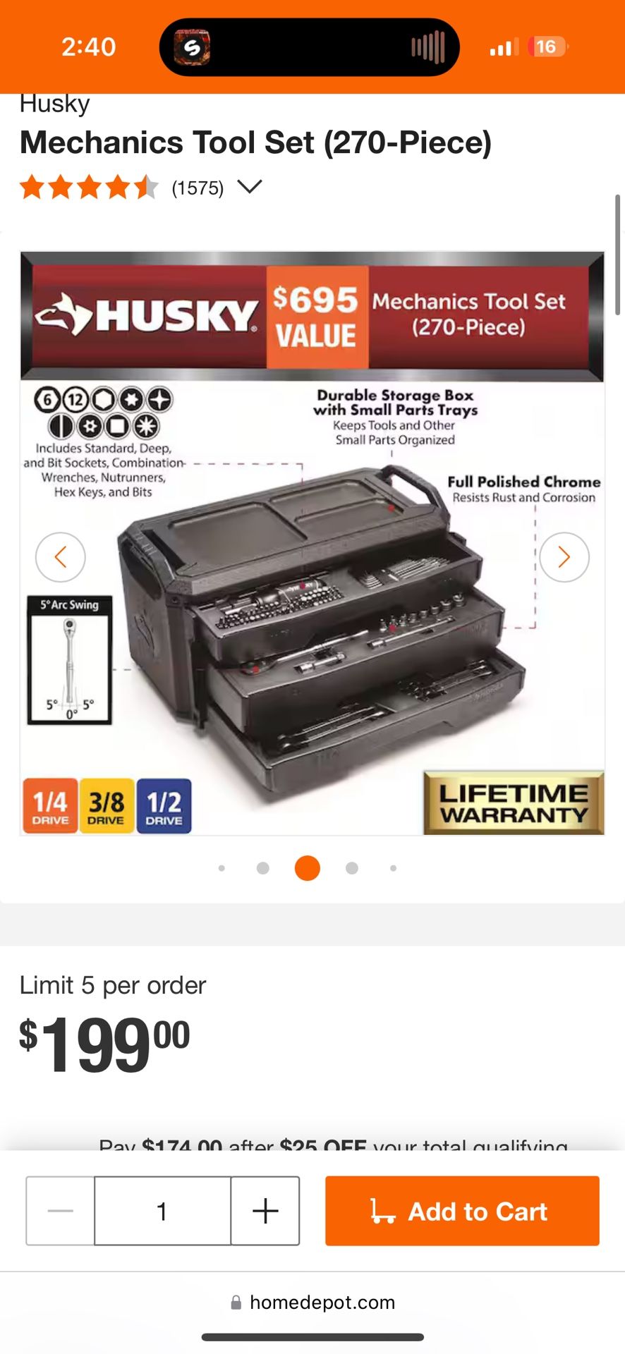 Husky Mechanics Tool Set