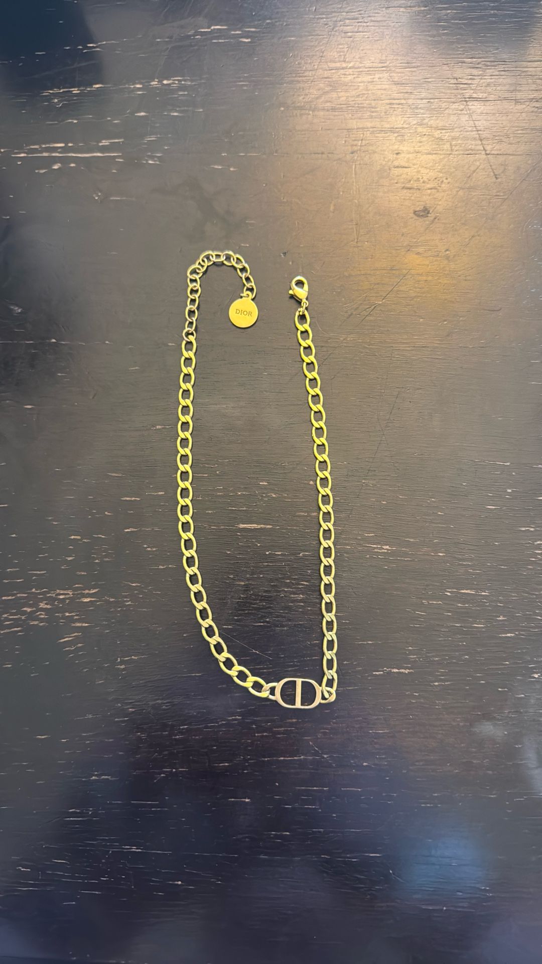 Christian Dior Gold Choker Necklace