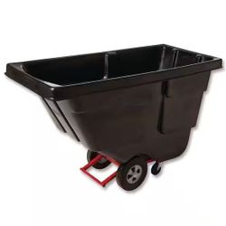 Rubbermaid Black Plastic 450 Lbs. Capacity 202 Gal. Rotomolded Tilt Truck - R
