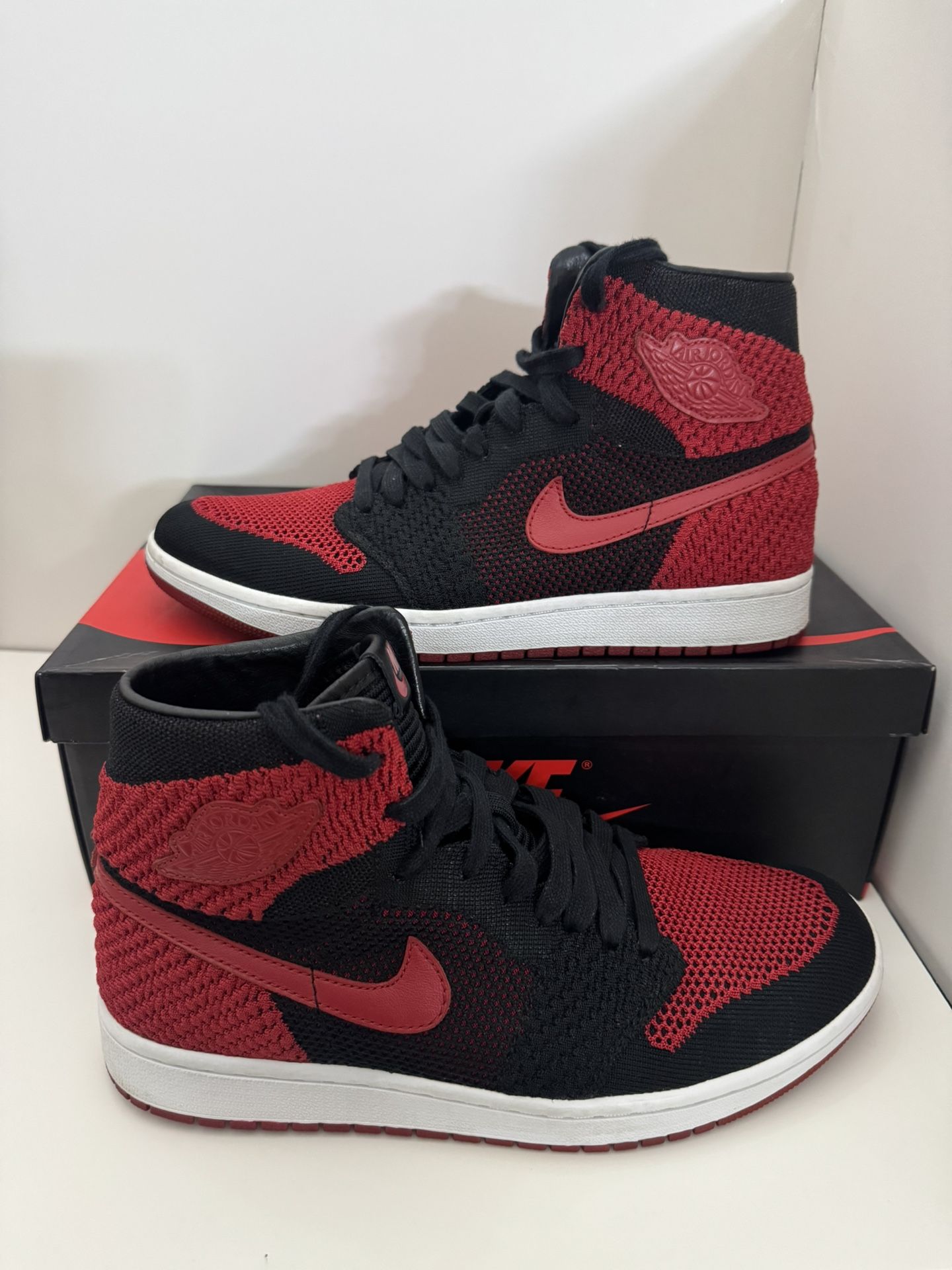 Air Jordan 1 Retro High OG Flyknit βBredβ β Size 9.5M