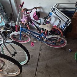 Girls Bike Blue And Pink